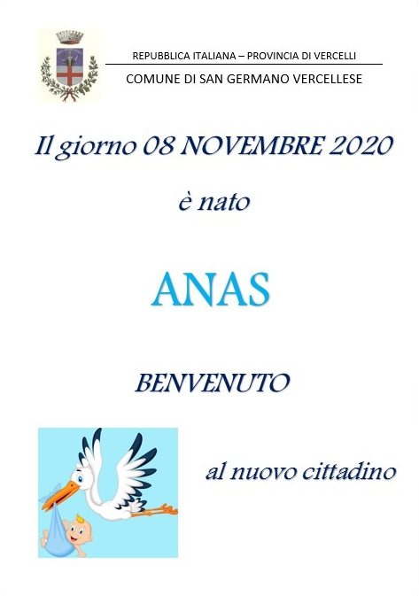 08 Novembre 2020 - Benvenuto ANAS!